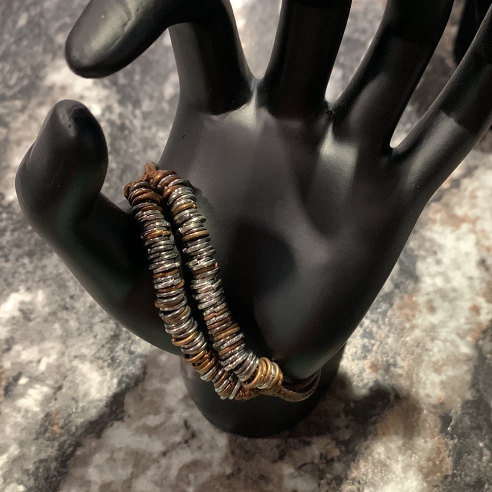 $5 add-on to any Bundle!!  Or 3/$25 metal loops on leather bands bracelet